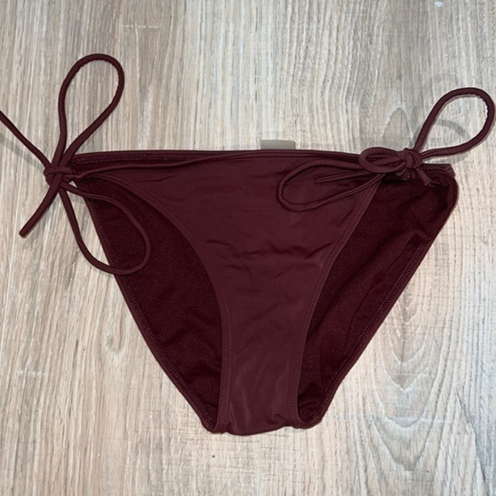 Lilu Burgundy brown purple bikini bottoms
